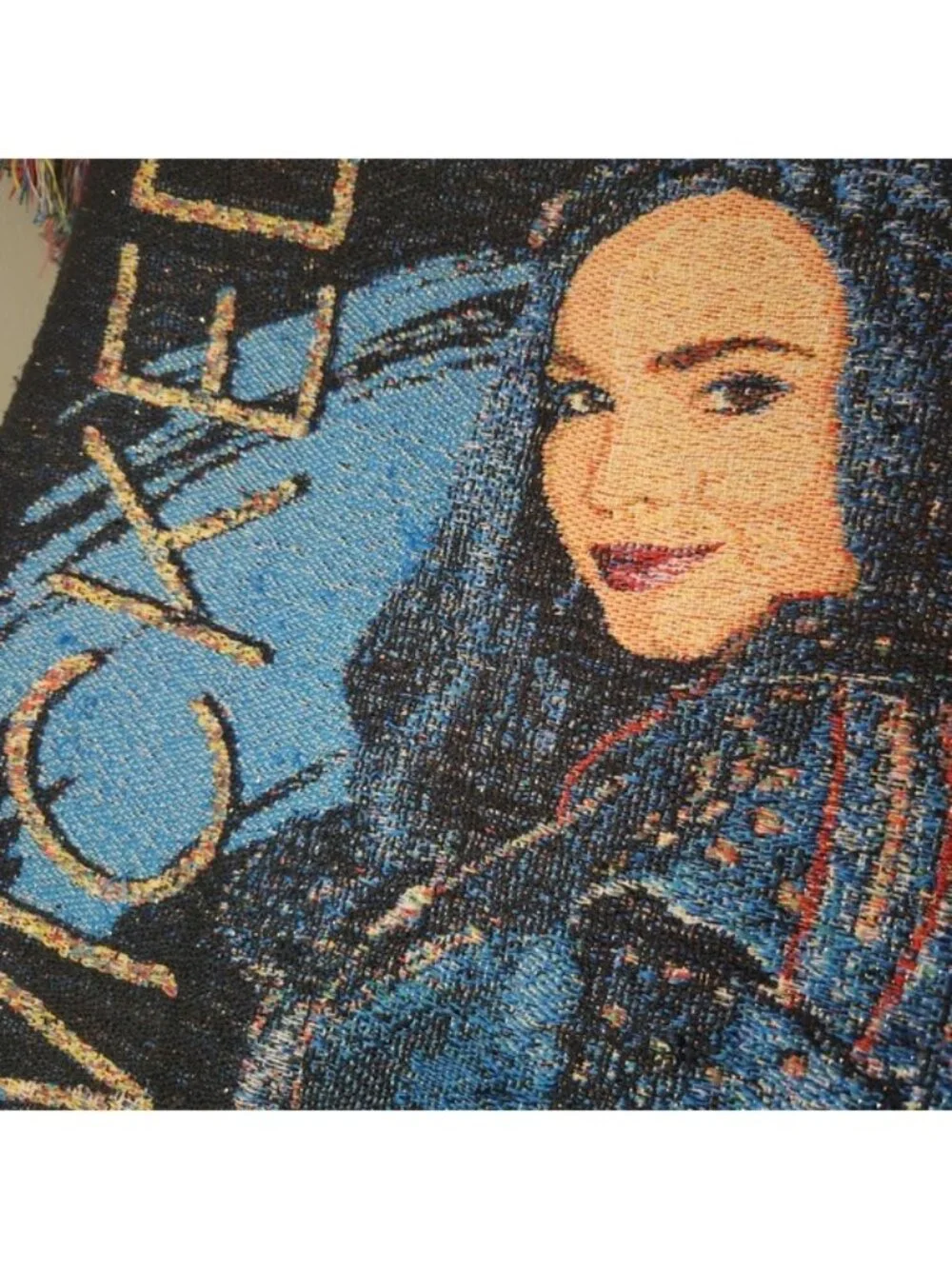 Disney Descendants 2 Mal Evie #WICKED Woven Tapestry Throw Blanket fringe